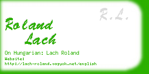 roland lach business card